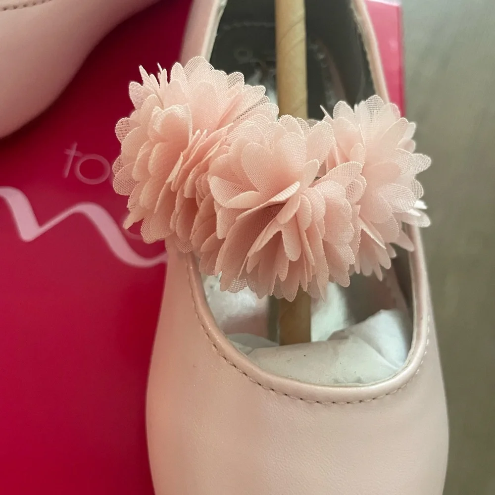 Touch Of Nina Toddler Girl Formal Floral Shoes - Pink size 8 NWT